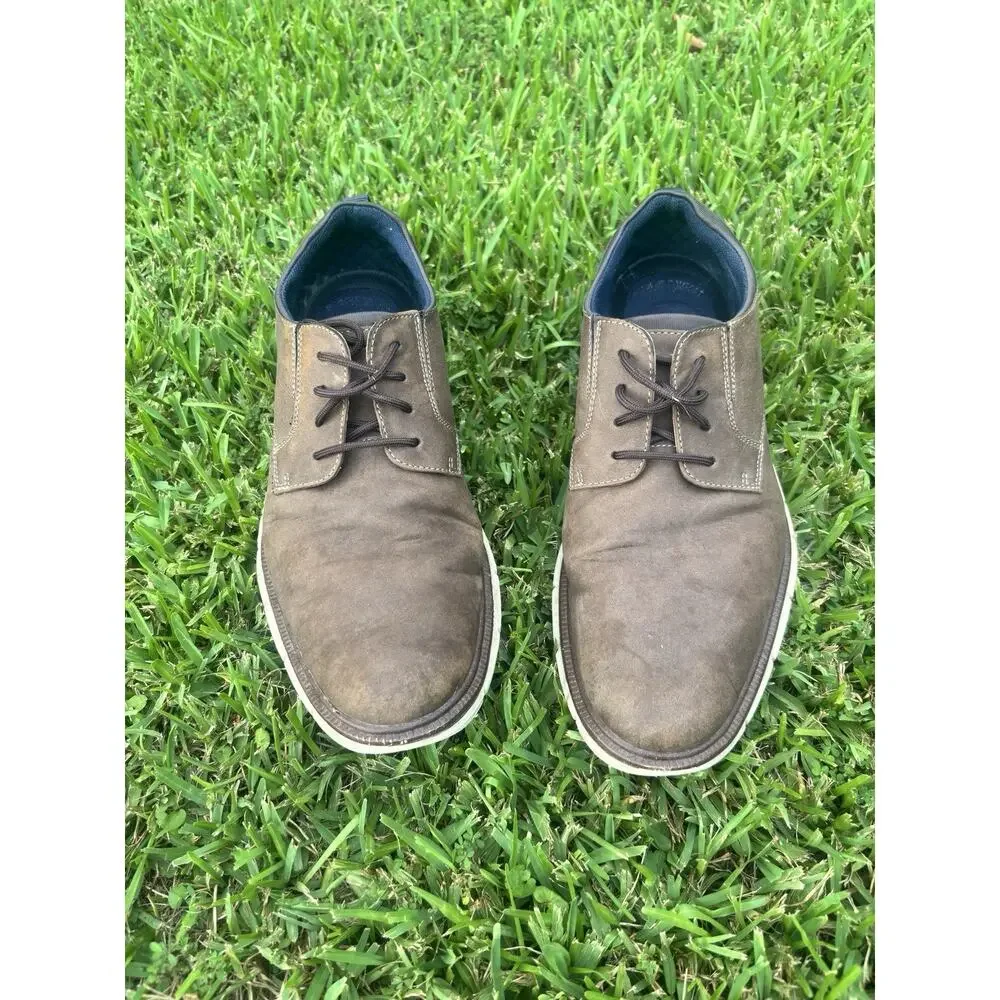Dockers Men's Brown Suede Dress Shoe Size 10.5 Lace Up Comfortable